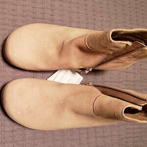 Birkenstock EBBBA Tan Suede Wedge Booties